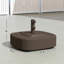 Base de parasol mobile remplissable avec finition grain de bois brun riche et roues verrouillables