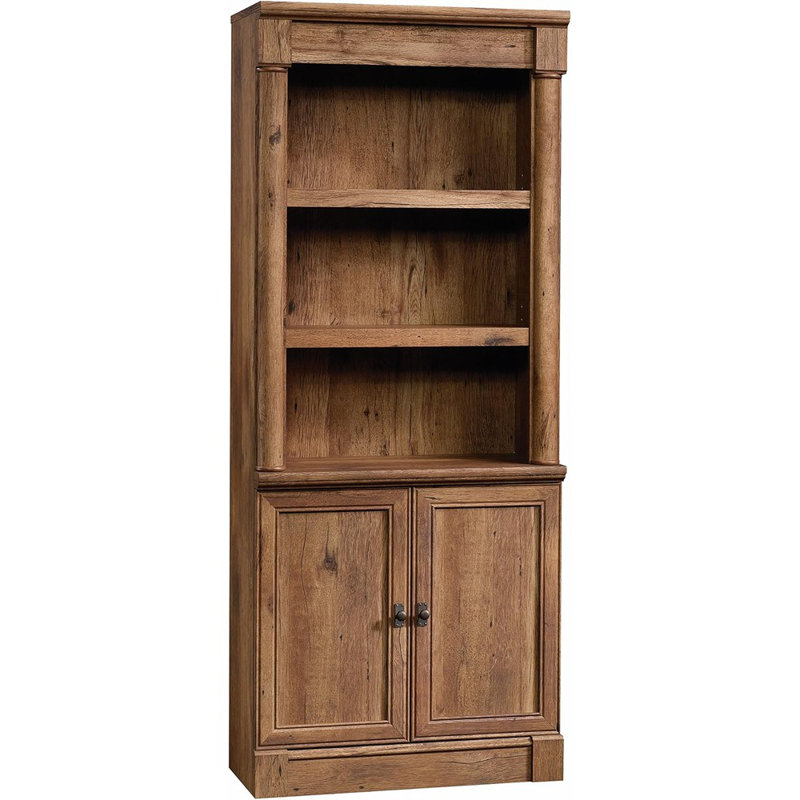Bibliothèque vintage avec portes, armoire de rangement multi-pièces pour la maison ou le bureau