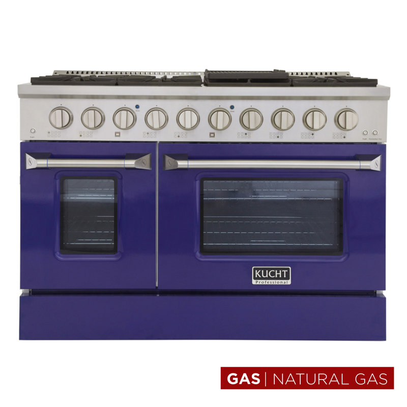 48" 6.7 Cu. ft Freestanding Gas, Natural Gas, Blue