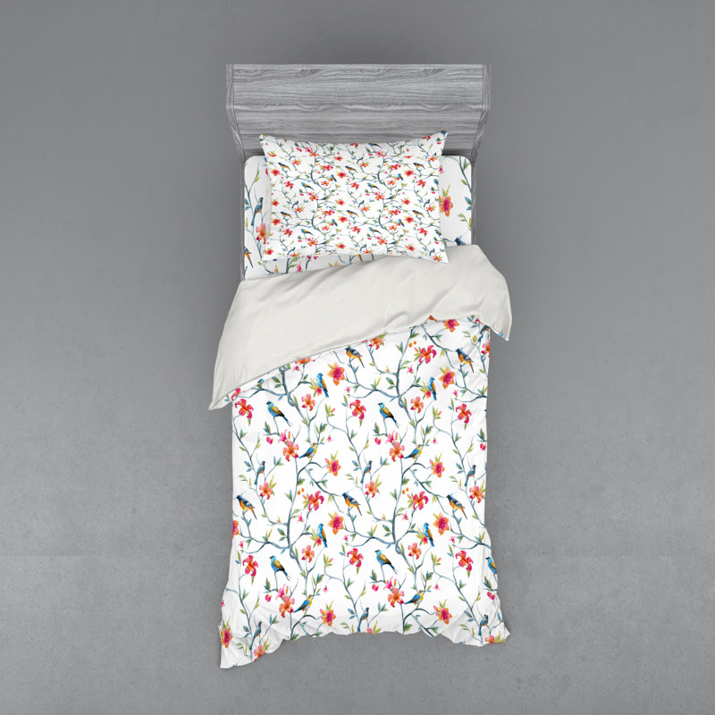 Ensemble de housse de couette aquarelle, Housse de couette simple TG + 2 articles suppléme