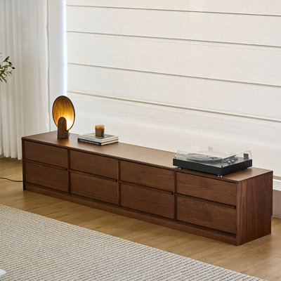 Retro Nut-Brown Solid Wood TV Stands