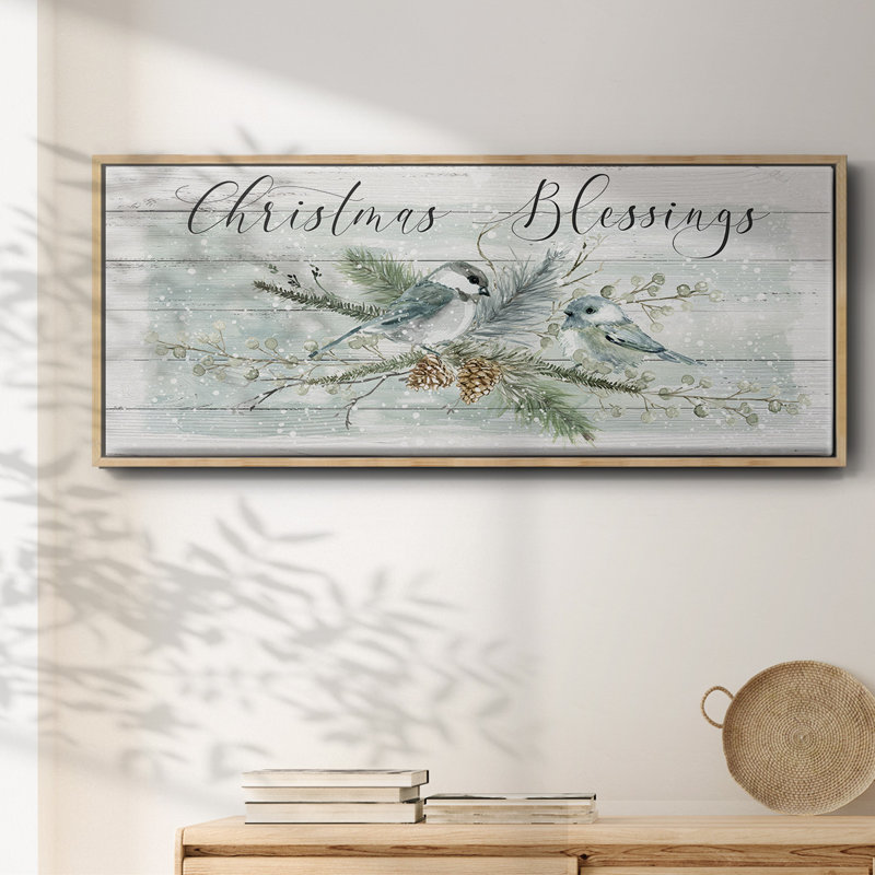 Christmas Blessings - Toile encadrée, H 12 po x l 30 po