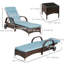Chaise longue inclinable avec coussins 78,75 po Shemsie-151491933