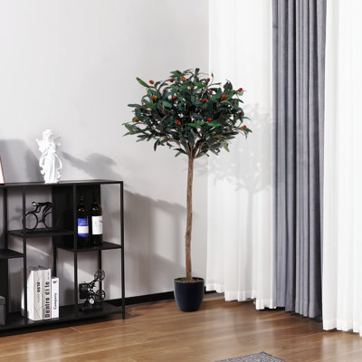 120cm Faux Olive Tree Tree in Freestanding
