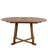 5-Piece Patio Extendable Wooden Dining Table Set with 4 PE Wicker Chairs
