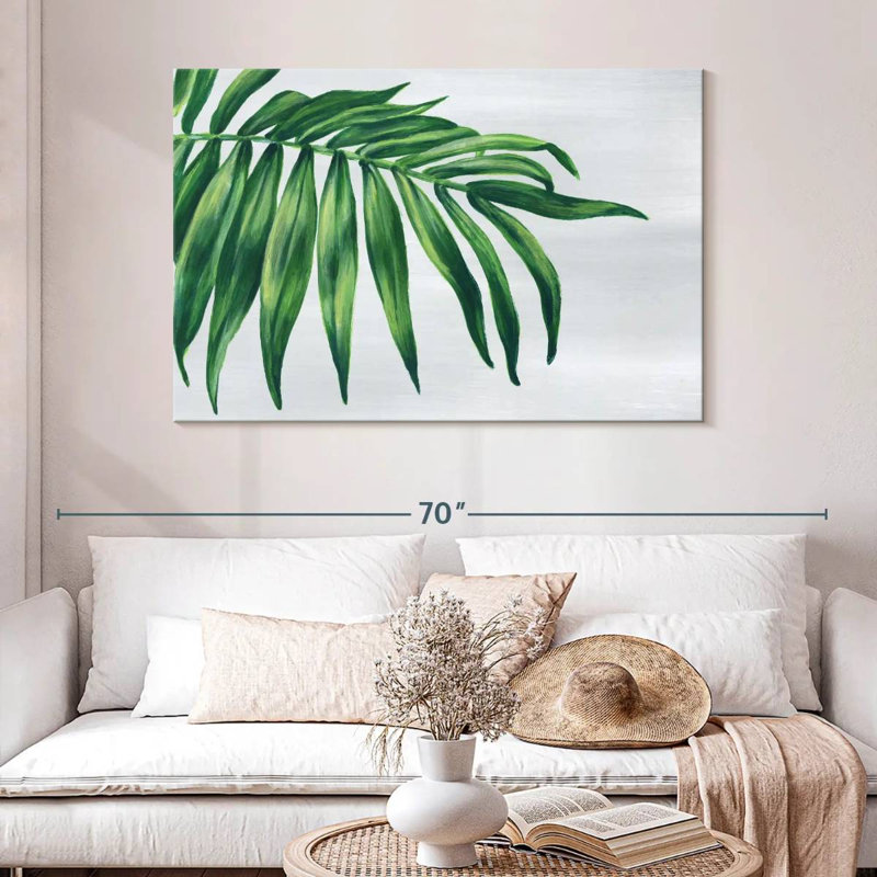 Harnek feuille tropicale I, H 32 po x l 48 po
