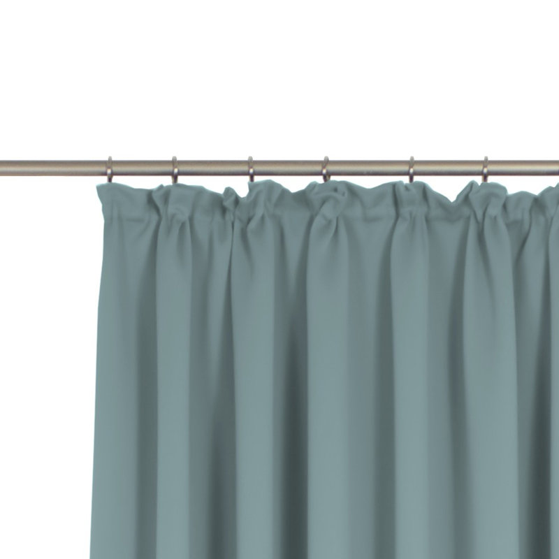 Marybel Room Darkening Single Curtain Panel, 130cm wide x 305cm high, Middle blue