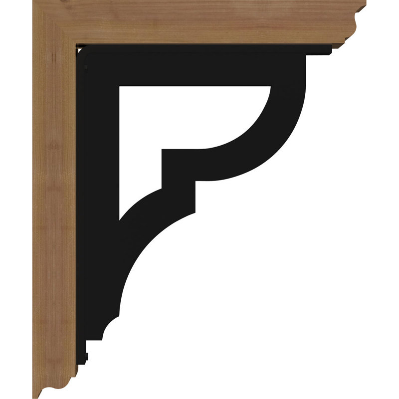 Support de fer triple Bradford, H 19 po x P 16 po, Cèdre rouge de l'Ouest l 3 1/2 po x T 2 po (lisse