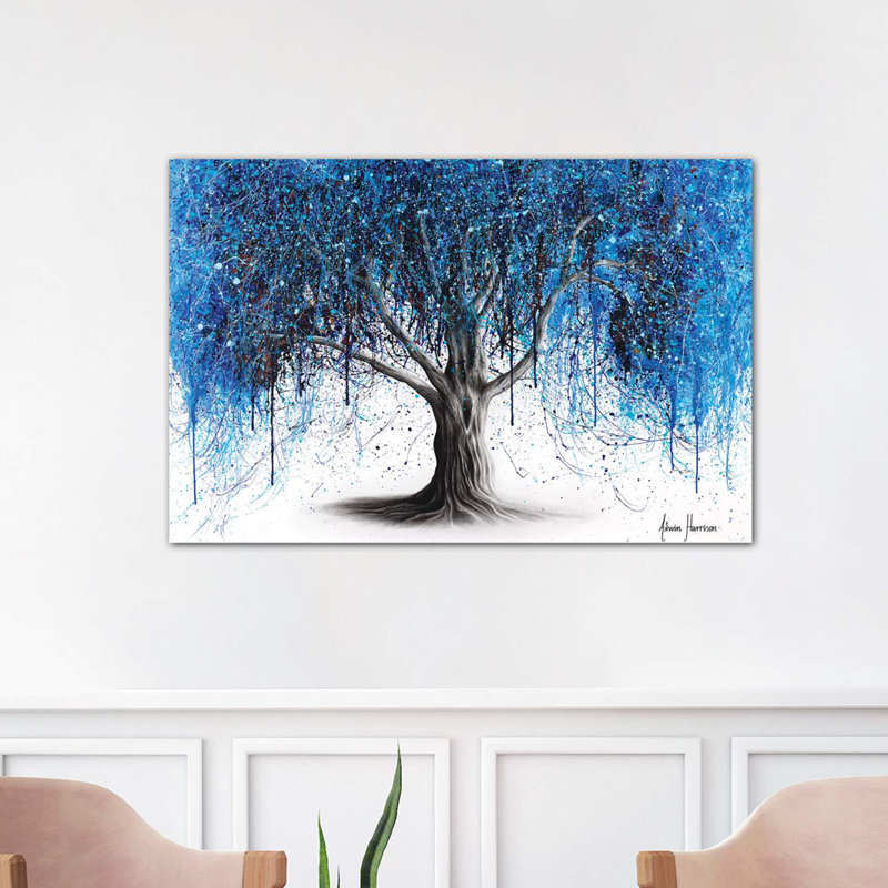 Blue Midnight Tree by Ashvin Harrison - Wrapped Canvas Print, 101.6 cm H x 66.04 cm W x 1.91 cm D