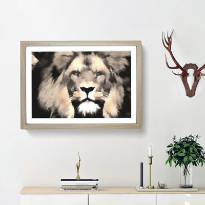 Lion - Picture Frame Graphic Art Print