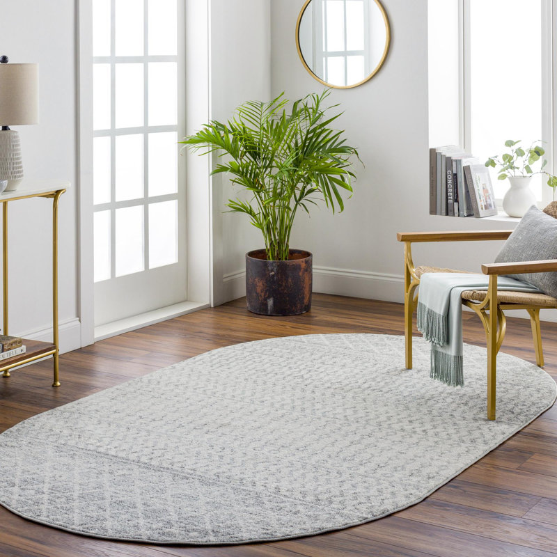 Warkentin Geometric Indoor Rug, Oval 5' x 8'