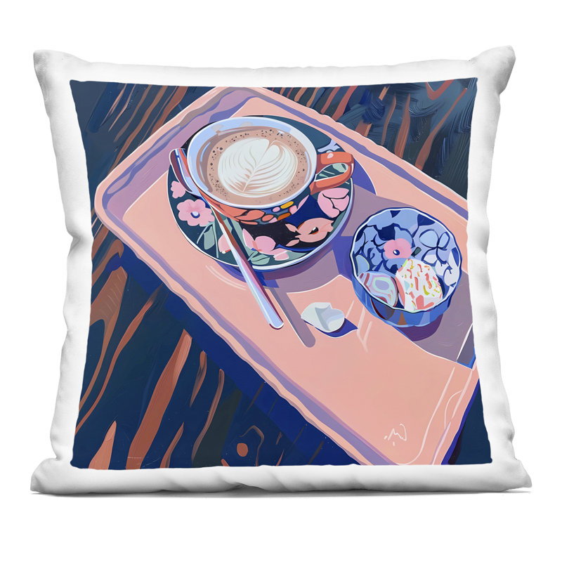 Coussin décoratif Vibrant Modern Latte Tray