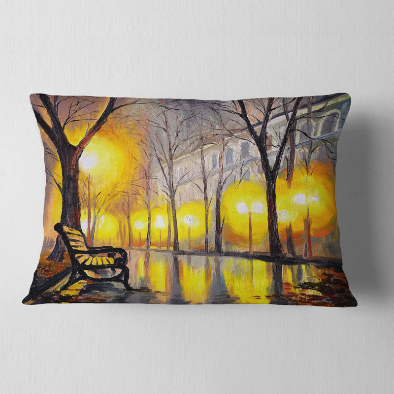 Coussin décoratif Empty Autumn Street