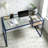 Glass Top & Blue Finish Writing Desk