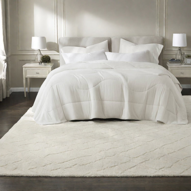 Cooling Bedding Sets Full Queen Tencel Blend, Modern Reversible Home