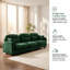 Élégant canapé modulaire vert à trois places modulaire - Tissu chenille doux, confort ergonomique, parfait pour le salon ou la chambre à coucher-309548593