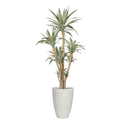92.9'' Faux Agave Tree in Pot