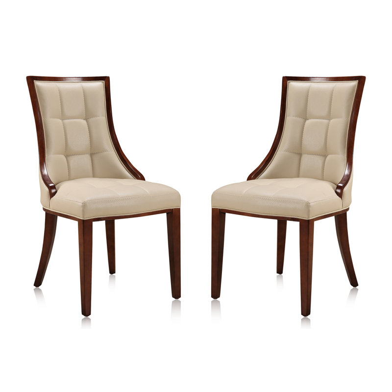 Verduzco Upholstered Side chair, Cream, 1