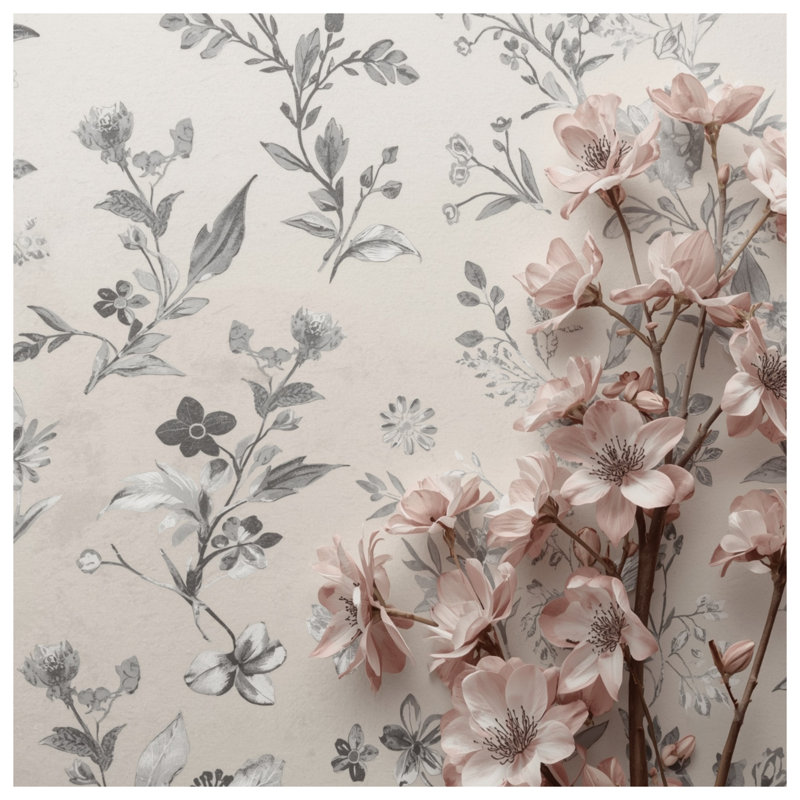 Tapis de bain Pink Cherry Blossom, L 24 po x L 17 po