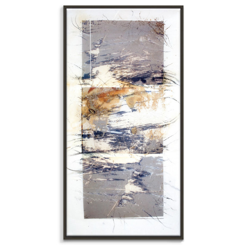Paper Screen 5 by Gill Cohn - Print on Canvas, 102cm H x 51cm W, Black