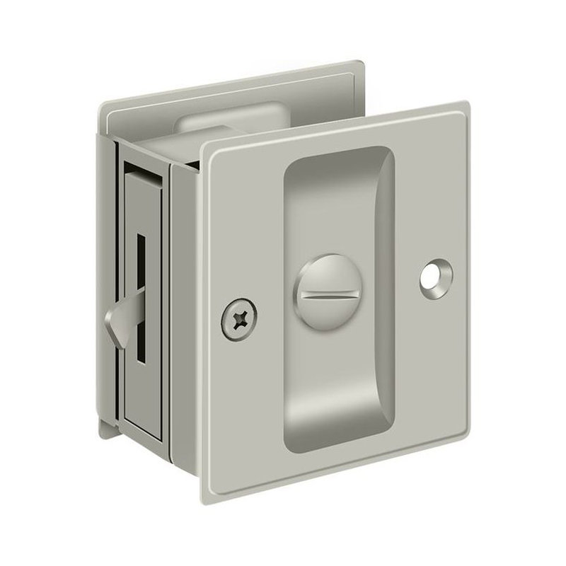 Serrure de poche Deltana SDL25U15, nickel brossé 2 1/2 po x 2 3/4 po, Nickel brossé