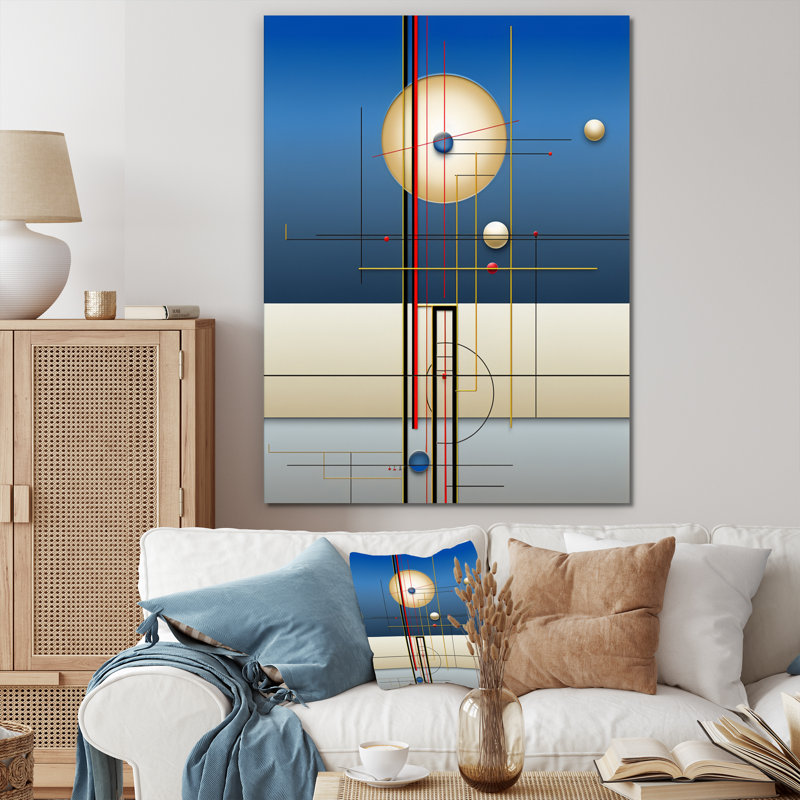 Futuriste minimalisme - pleine lune, H 20 po x l 12 po x P 1 po, Toile tendue