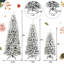 Ensemble d'arbre de Noël artificiel enneigé 3 lumières avec 3 lumières, 4 pi 5 pi 6 pi, décoration de Noël