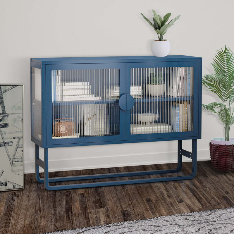 Buffet, armoire de rangement et buffet Rayma, Bleu