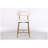 Counter Height Bar Stools Set of 2, Upholstered Modern Barstools with Metal Legs for Kitchen Island Dining Room, Beige Linen Kitchen Counter Stools