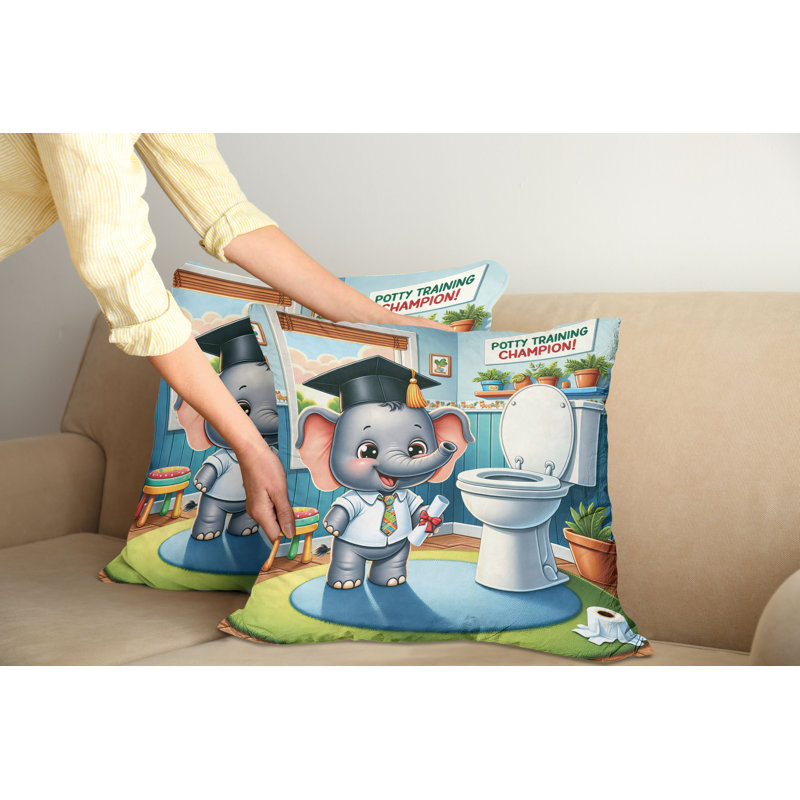 Cartoon Pillow Cover, 40"H x 40"W