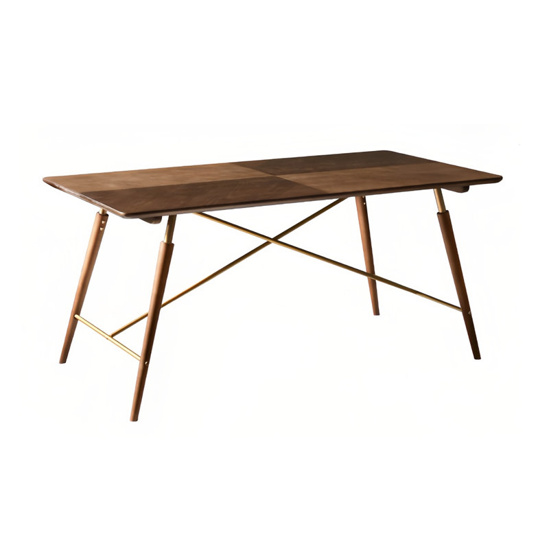 Snover modern hard retro rectangular dining table, 29.52"H x 62.99"L x 31.49"W