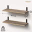 Ensemble de 2 tablettes de rangement rustiques pour la maison - Style avec capacité de poids de 40 lb