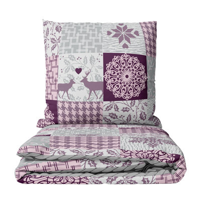 Alpen Home Ellisurg Microfiber Patchwork Duvet Cover Set with Pillowcases