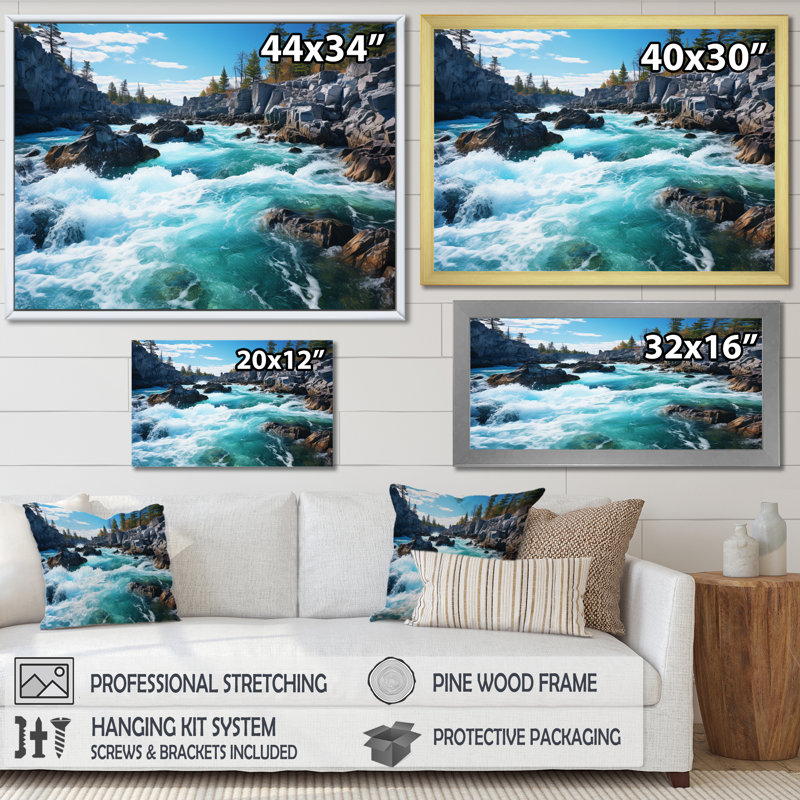 Canada Dancing Rapids II, H 30 po x l 40 po x P 1,5 po