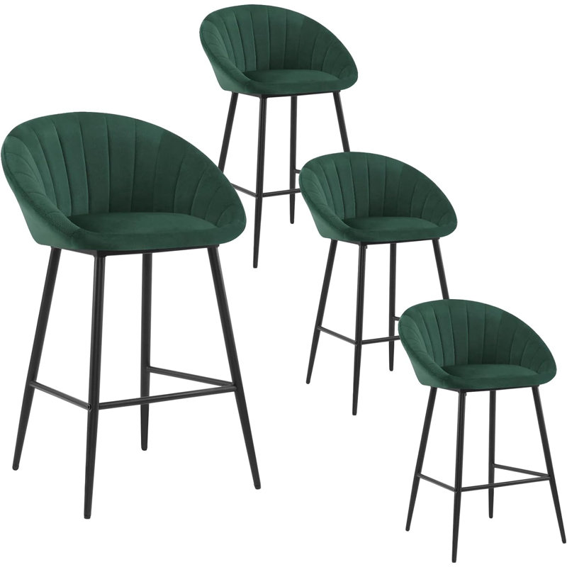 Arlene Upholstered Counter Stool, Green
