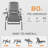 Outdoor HDPE Chaise Lounge Chair with Side Tray, Patio Pool Lounge Chairs, 5-Position Adjustable, All-Weather-488618058