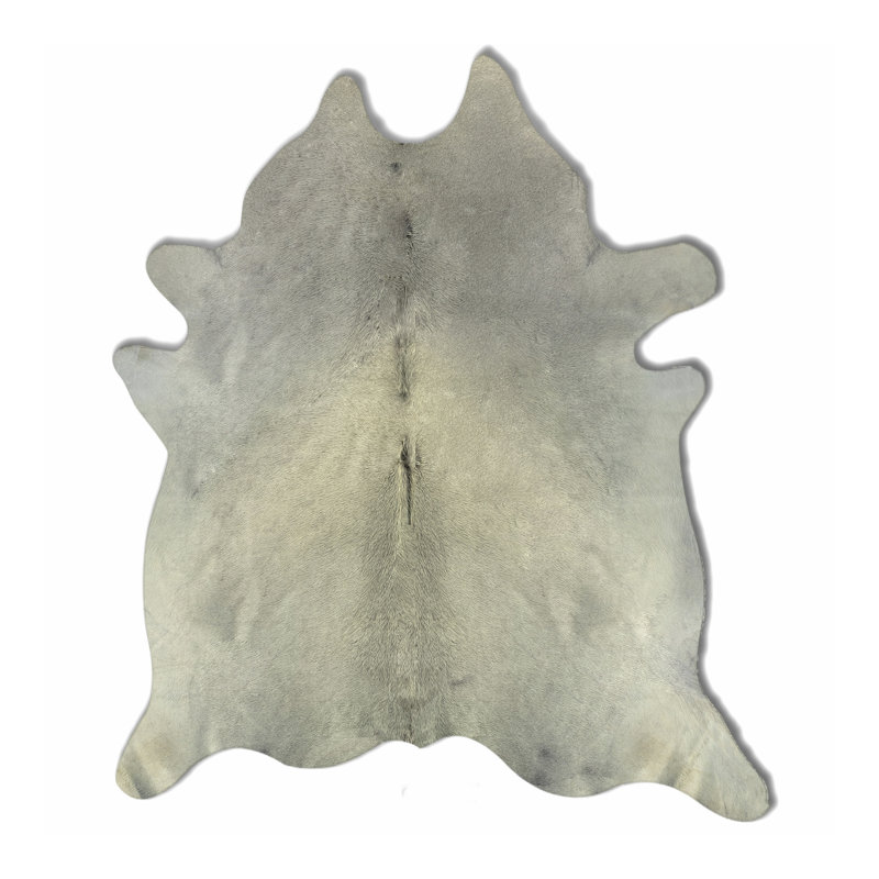 Abhinav Hand-Woven Cowhide Natural/Light Grey Area Rug