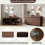 Buffet moderne avec grand espace de rangement et finition texturée distinctive