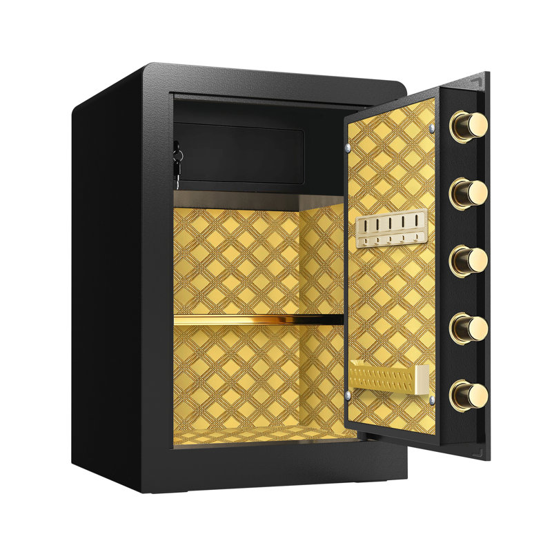 Coffre-fort numérique avec code caché - 3,0 pieds cubes pour tous les endroits: armoire intérieure noire, imperméable et sécurisée pour les applications domestiques, de bureau et d'hôtel