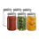 Pots Mason à large ouverture avec couvercles, étiquettes et mesures hermétiques Brightware - 32 oz - ensemble de 6