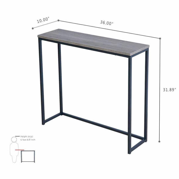 Rachit 64 Console Table 17 Stories Color: Gray Wash