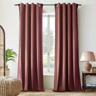 Ensemble de 2 rideaux obscurcissants en velours