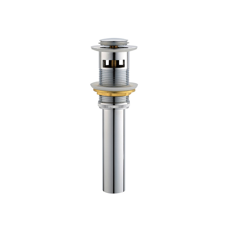 Drain escamotable de lavabo de salle de bain avec trop-plein, Chrome