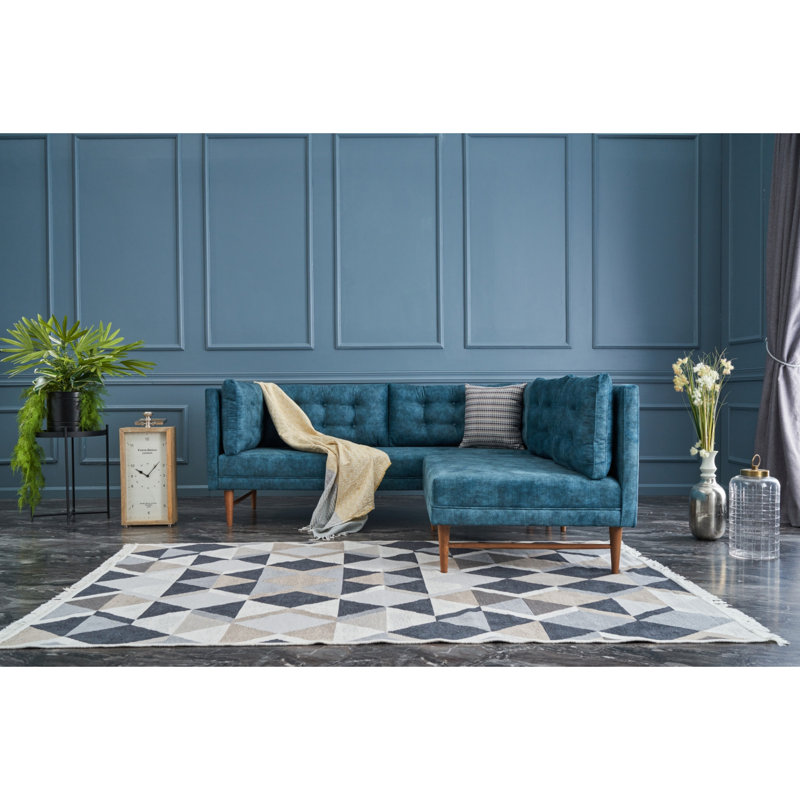 Canapé modulaire Gaberiel, 100 % polyester turquoise