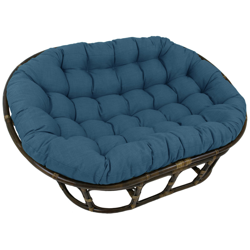 Outdoor 8'' Papasan Seat Cushion, Sea Blue