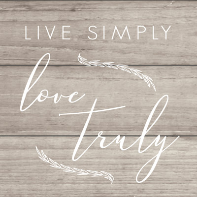 Live Simply Wood Light - Wrapped Canvas Print