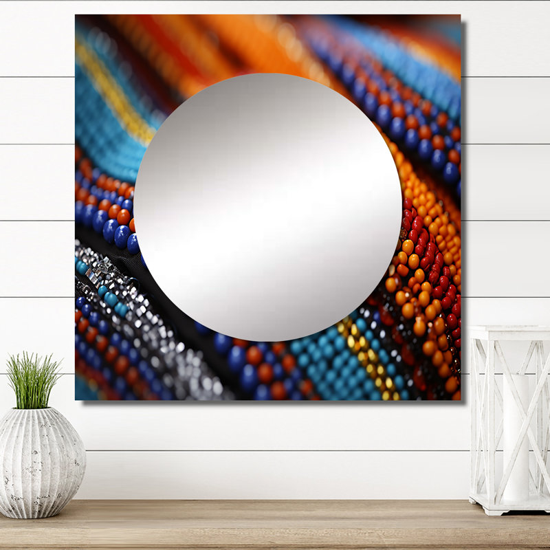 Décoration tribale africaine Samburu Beadwork I, 23 po x 23 po