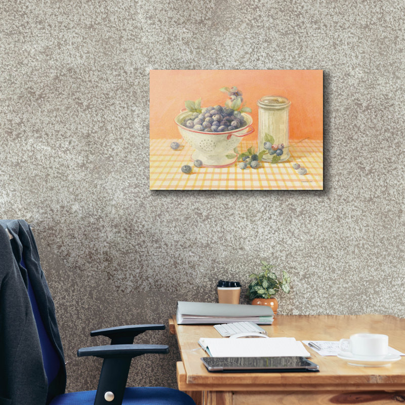 "Epic Graffiti" Fresh Picked Blueberries "par Danhui Nai, art mural sur toile, H 18 po x l 26 po
