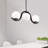 Luminaire suspendu verre opaque 24 lumières 3 lumières Zani