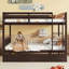 Lit superposé simple en bois d'hévéa avec tiroirs, convertible en 2 lits simples, échelle et garde-corps, espresso-1523569644-1532694787